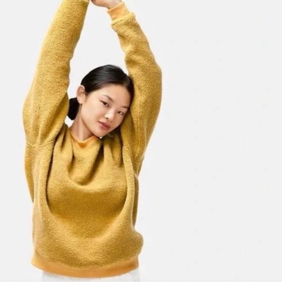 OUTDOOR VOICES Mustard Yellow MegaFleece Pullover Sweatshirt - Picture 2 of 6